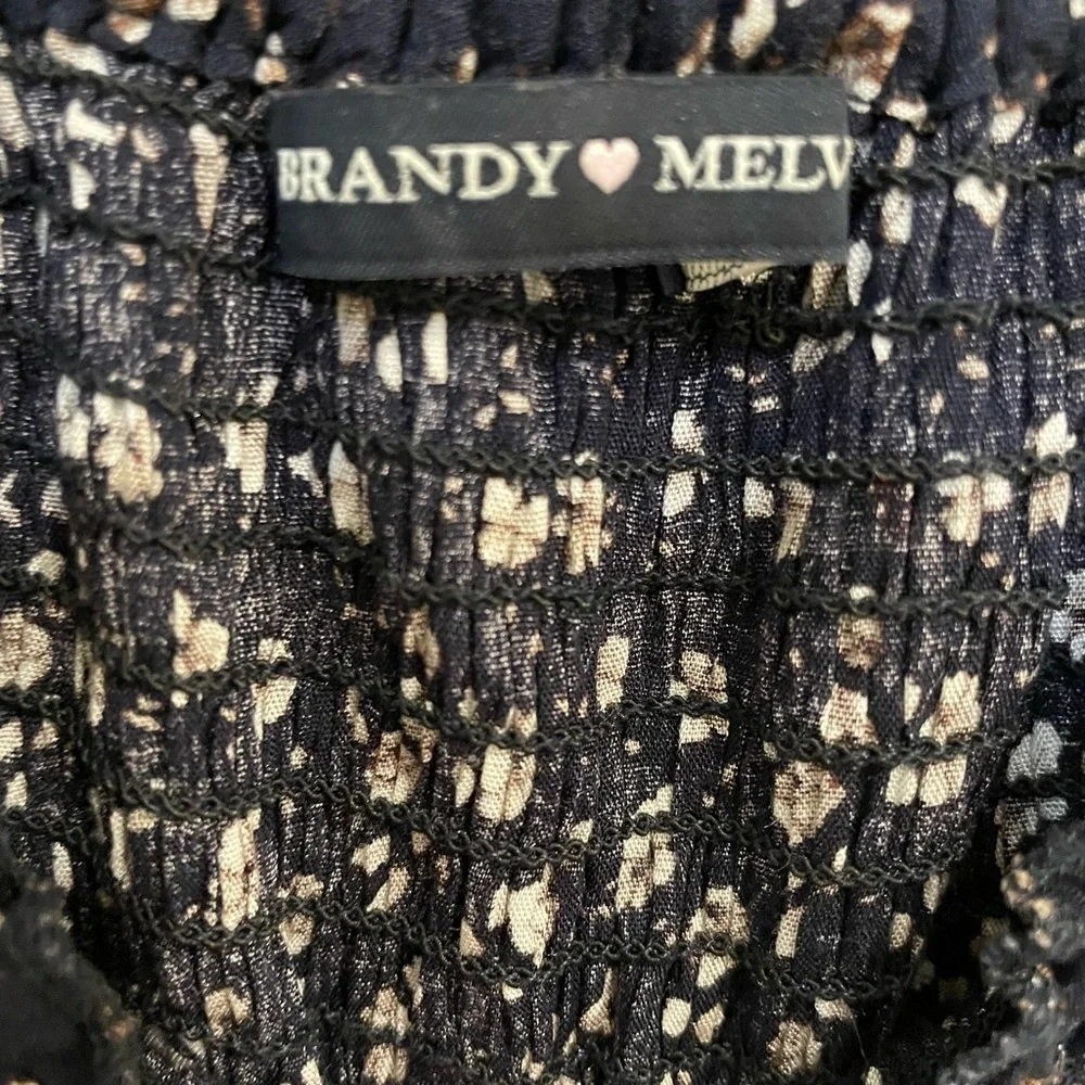 Brandy Melville Navy Floral Dress - Picture 3 of 5